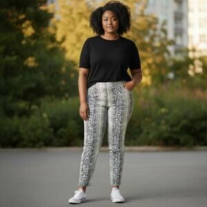 Womens Van Heusen Snake Print Pants Size 16 Stretch Bootcut Career